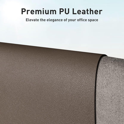 Aothia Non-Slip Waterproof PU Leather Desk Pad Protector for Mouse, Writing Desk, Office, Home, Laptop Blotter, 23.6" x 13.7", Black - Colors A