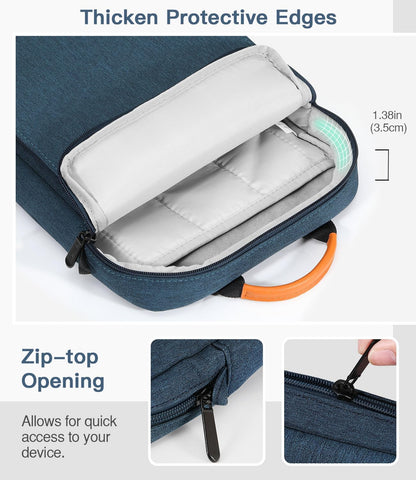 MoKo 13 Inch Tablet Sleeve Bag, Fits with 13 Inch New iPad Pro M5 & Air M4/M3, iPad Pro 12.9 M2&M1,Surface Laptop Go 12.4,Galaxy Tab S8+/S9+ 12.4,Handle Carrying Case with Shoulder Strap,Black &Gray