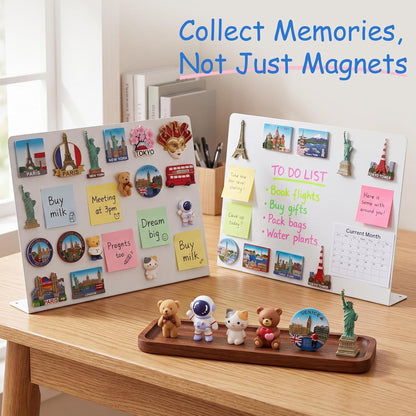 Geyoga 2 Pack Magnetic Bulletin Board with Stand, 16 x 12 Inch Black Magnet Display Board for Memo, Menu, Notes, Photos, for Kitchen Countertop, Office Desk, School