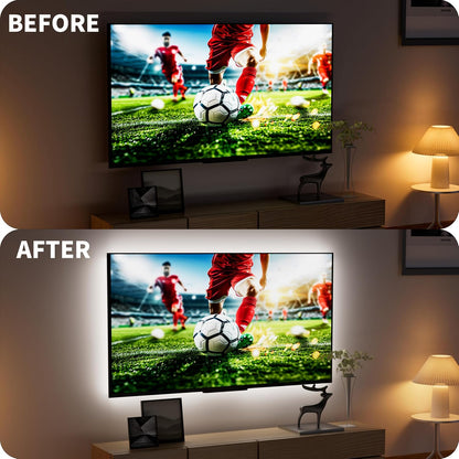 PAUTIX COB LED Strip Lights 5V USB Powered Dotless Super Bright Dimmable LED Lights 3000K Warm White 6.56ft TV Backlights,Flexible 3M Adhesive Under Cabinet Light for Bedroom,Kitchen,Shelf Lighting