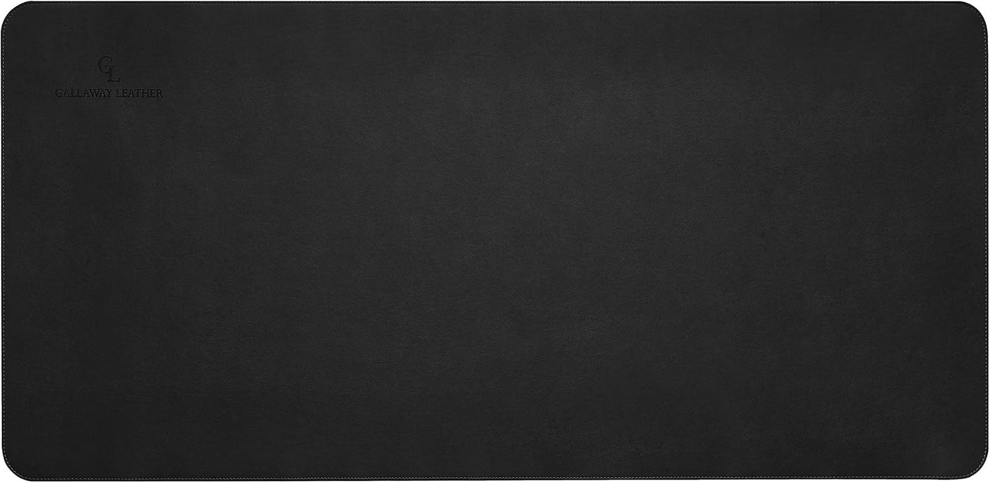 Gallaway Leather Desk Mat, Office Writing Desk Pad, Large 36" x 17" Dark Brown, for Top of Desks, Gift Ready Elegant Computer Desk Cover Protector PU Leather