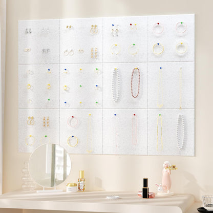 Neatsure Large Cork Board for Wall, Black Felt Bulletin Board with Pushpins, 36" x 24" 6 Panels Wall Tiles, Tack Push Pin Boards for Office