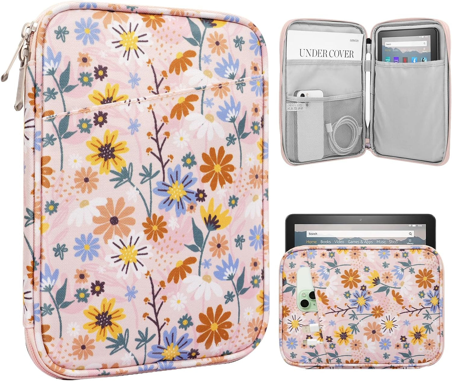 TiMOVO 9-11" Tablet Sleeve Bag for iPad 11-inch A16 2025, iPad 10.9"/10.2"| Air 11 Inch/5th/4th Gen. 10.9", Galaxy Tab A9+/A11Plus 11", Protective Bag with Pocket, Black