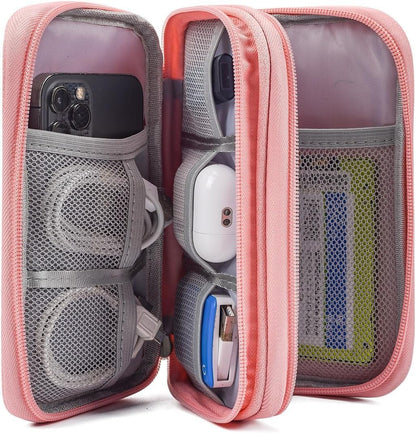CAOODKDK Electronics Accessories Organizer Pouch Bag, Travel Universal Organizer for Cable, Charger, Phone, SD Card, Business Travel Gadget Bag