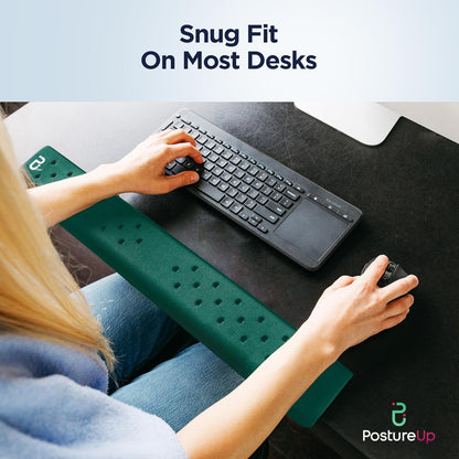 EdgeRest PostureUp L-Shaped Desk Long Wrist Rest Elbow, Forearm & Wrist Comfort Support for Table or Desk Edge, Non-Slip, Memory Foam Padding, Ergonomic Design for Work, Universal Fit, Black