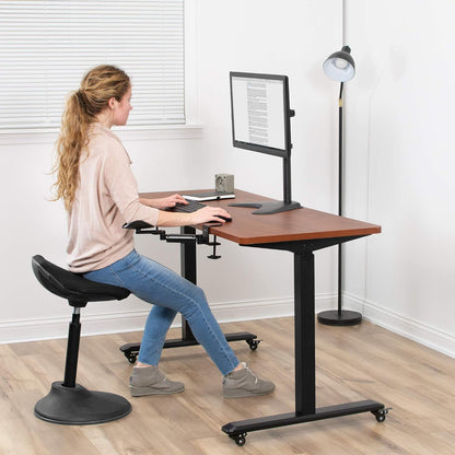 VIVO Universal Clamp-on Adjustable Armrest, Desk Cradle Rotating Elbow Cushion, Above Table Extension Platform Arm Support, Black, MOUNT-ARM01