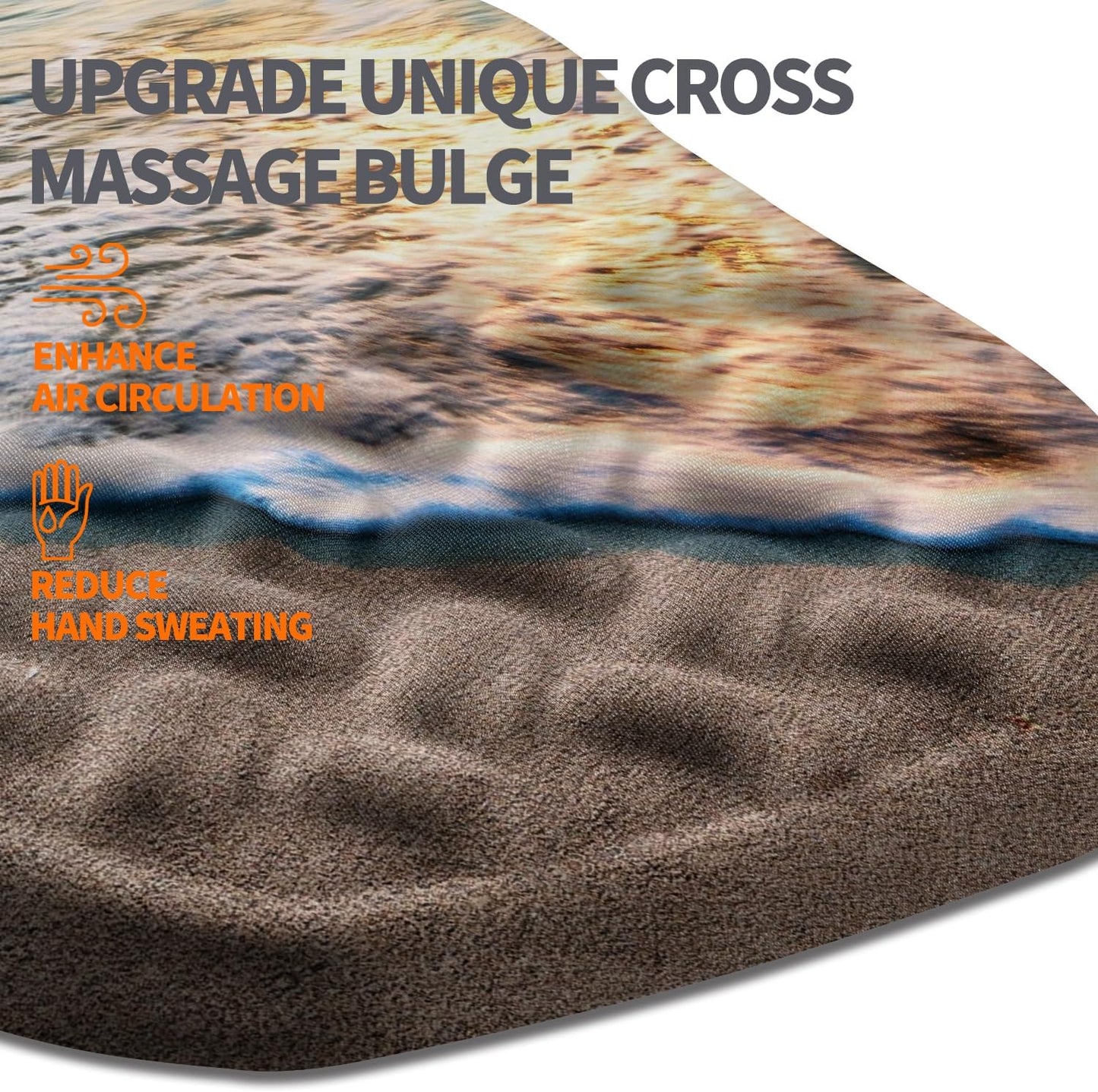 Ergonomic Slope Mouse Pad Wrist Support, Wrist Rest Mousepad for Carpal Tunnel Pain Relief with Massage Bulge and Slow Rebound Memory Foam (12x8 inch, Black)