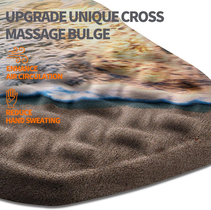 Ergonomic Slope Mouse Pad Wrist Support, Wrist Rest Mousepad for Carpal Tunnel Pain Relief with Massage Bulge and Slow Rebound Memory Foam (12x8 inch, Black)