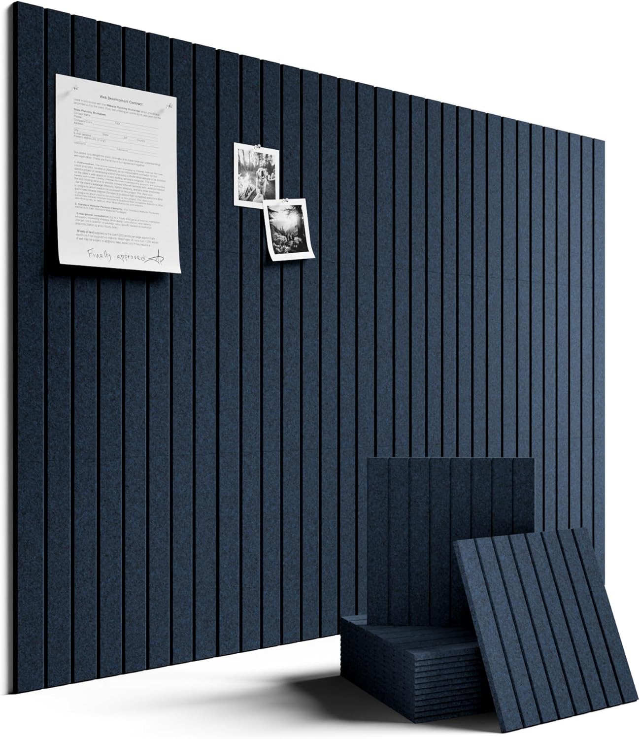 Fluxynara Large Felt Bulletin Board 48" x 36" Cork Board Alternative-12 Pack with 70 Safe Removable Adhesive Tabs, Cork Boards for Walls Cork Board for Home Office Classroom Pin Board (Oatmeal)