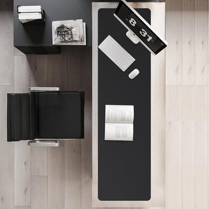 Mydours 40" x 20" Extra Large Desk Mat, PU Leather & Cork Desk Pad, Large XXL Desk Mouse Pad for Workstation, Office, Home, Computer Desk Mat with Keyboard & Mouse (Black)