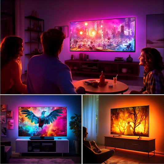 Tv Led Backlight, Maylit 8.2ft Led Strip Lights for 40-60in Tv, USB Powered Tv Lights kit with Remote, RGB Bias Lighting for Room Decor