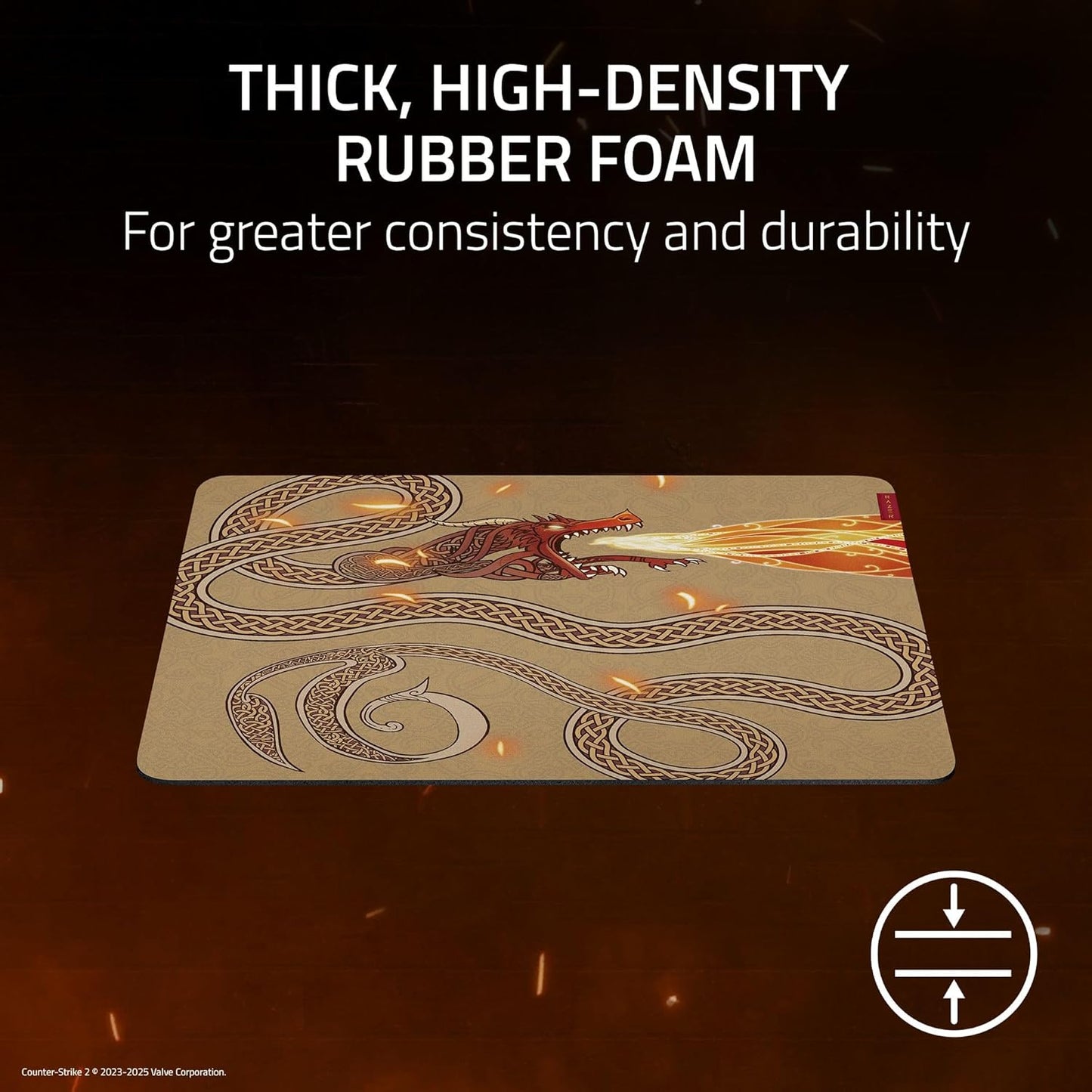 Razer Gigantus V2 Cloth Gaming Mouse Pad (XXL): Thick, High-Density Foam - Non-Slip Base - Classic Black