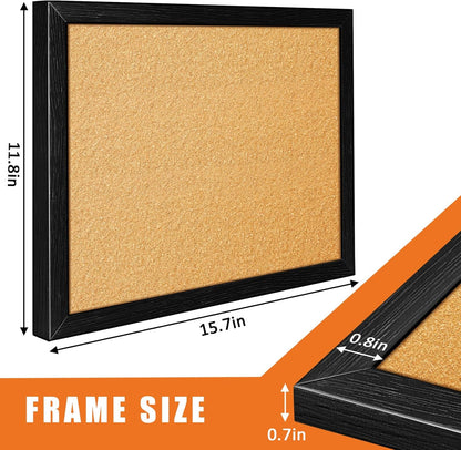 tutata Enamel Pin Display Board, 16'' x 12'' Pin Display Frame, Lapel Pin Holder, Wall Mounted Cork Board for Brooch Pin Storage