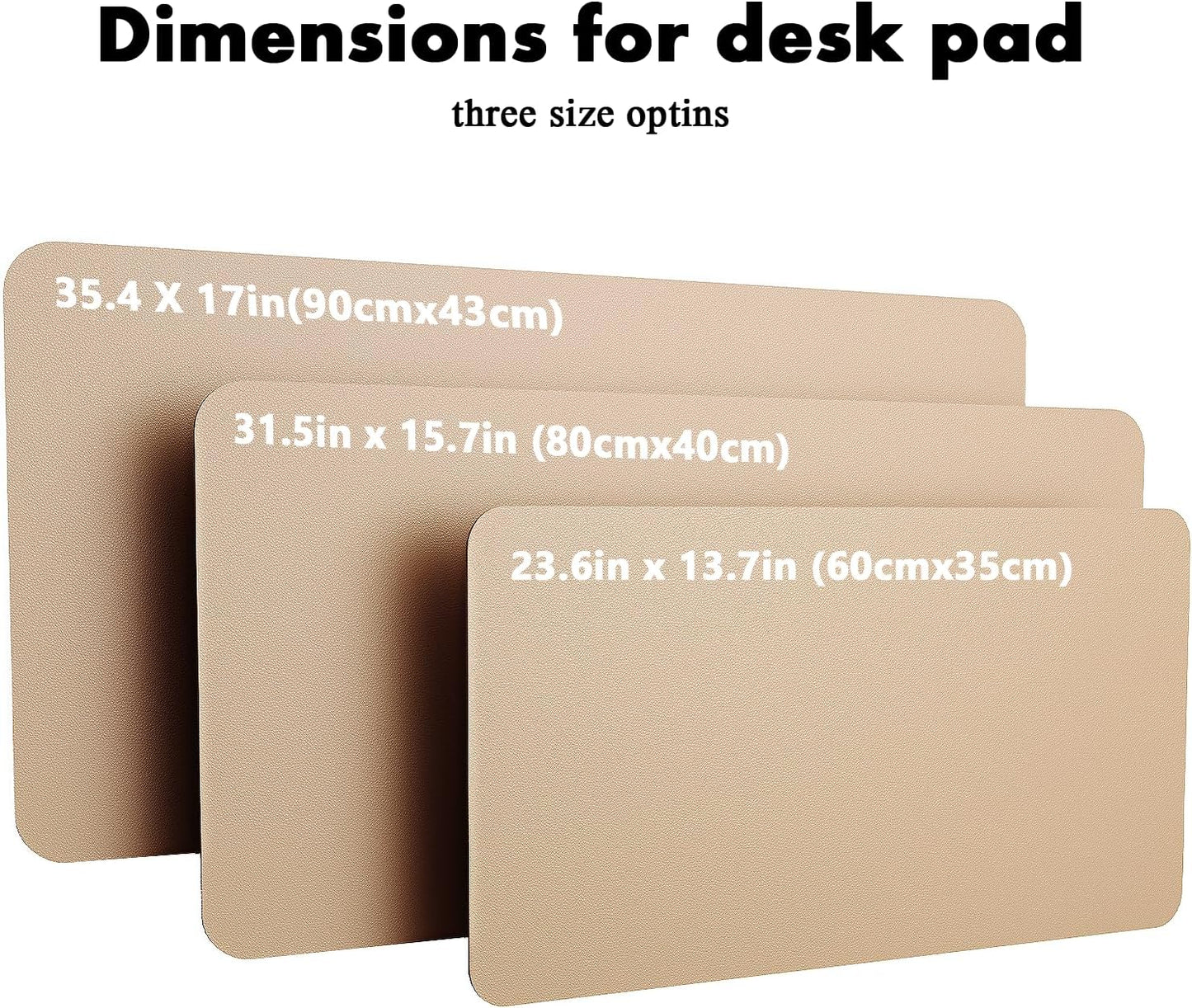 YSAGi Double-Sided Desk Pad, 31.5"x15.7"Leather Desk Mat, Eco Cork Desk Pad Protector,Large Mouse Pad,Waterproof Desk Blotter for Office/Home(Coffee)