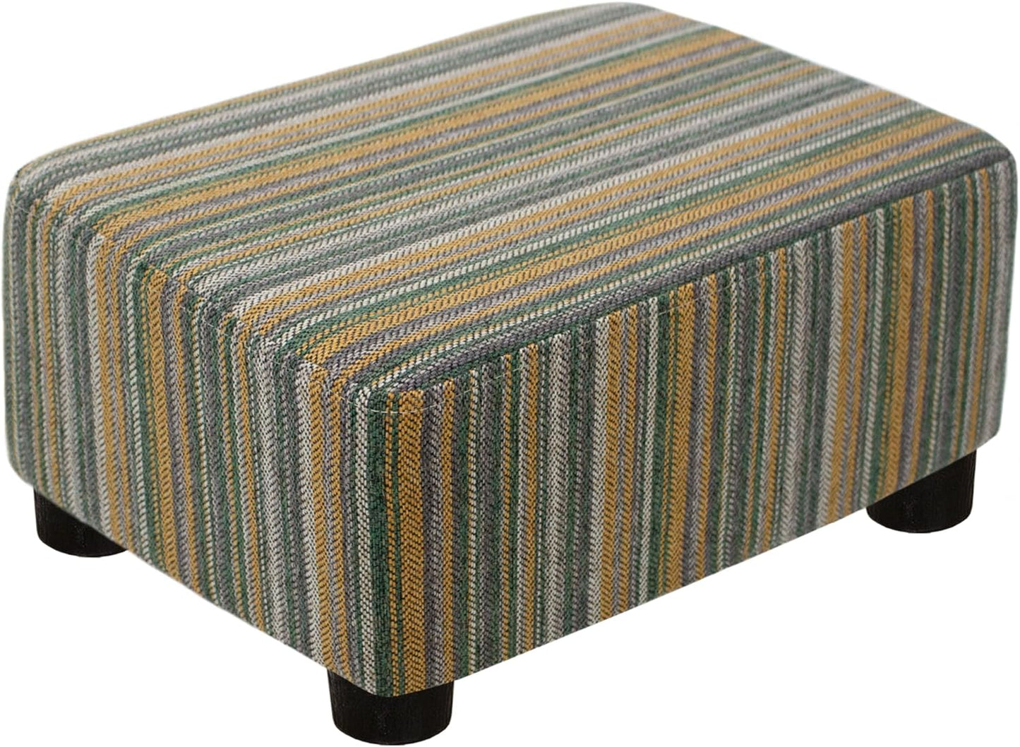 CAROLMADE Small Foot Stool Ottoman Footstool with Legs Under Desk Footrest for Living Room Bedroom and Office, Soft Ivory White