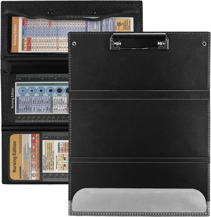 2Packs Nursing Clipboard Foldable, Black Nurse Clipboard for Medical Profession