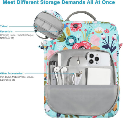 Dadanism 9-11 Inch Tablet Sleeve Bag Carrying Case with Shoulder Strap for iPad (A16) 11", iPad 10th Gen 10.9", iPad Air M4/Pro M5 11", iPad 9/8/7th 10.2", Galaxy Tab A11+ Plus 11", Cloudy Pink