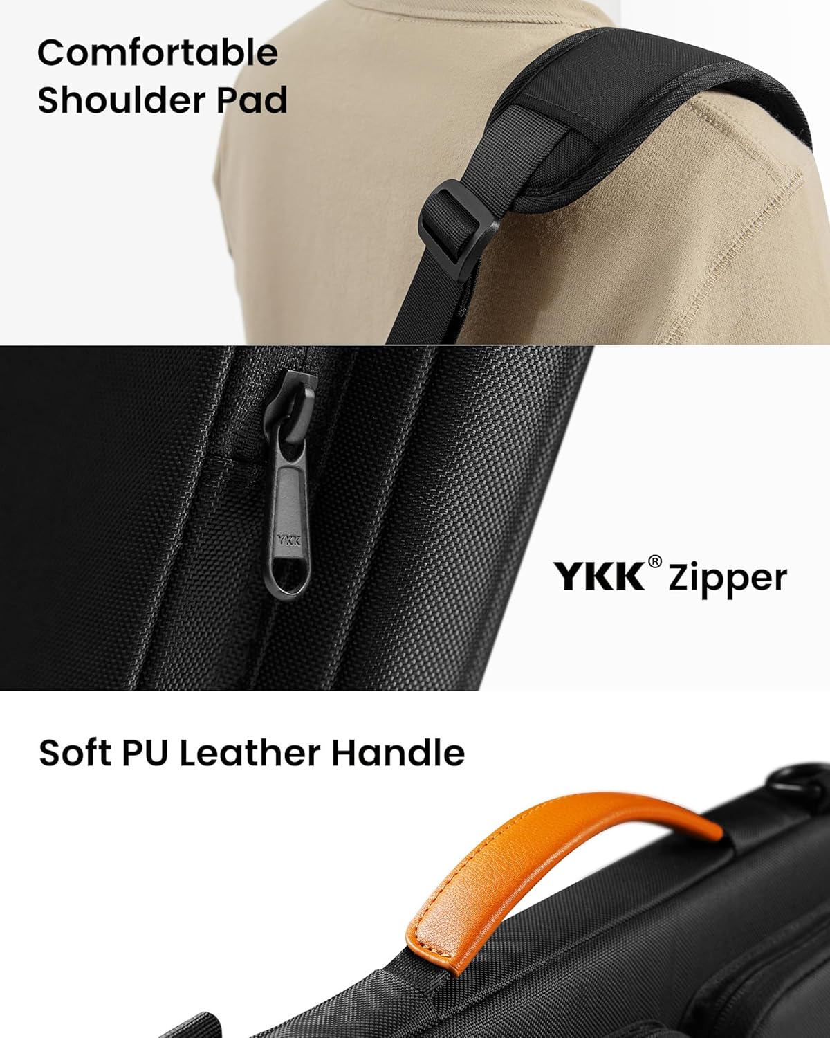 tomtoc 360 Protective Laptop Shoulder Bag for 16-inch MacBook Pro M5/M4/M3/M2/M1 Pro/Max 2026-2019, Water-resistant Sleeve for Dell XPS 15 Surface Book 3 The New Razer Blade 16