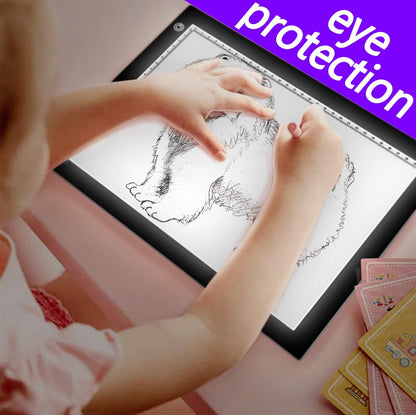 Big Sale ! A4 LED Light Box for Tracing, 60 LEDs Light Pad with Scale Ultra-Thin Continuously Brightness Adjustment USB LED Copy Board for Tracing, Tattoo Drawing or X-ray Viewing.