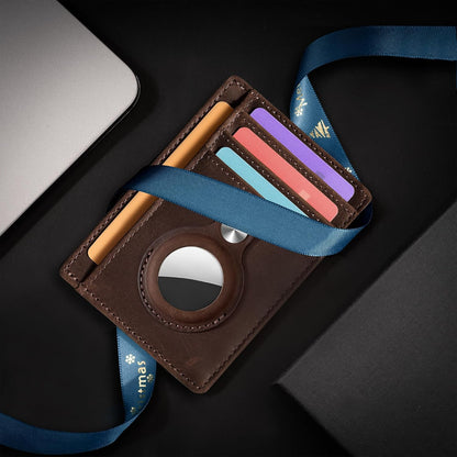 Slim Minimalist Front Pocket Air Tag Wallet, RFID Blocking Card Holder Wallet with Airtag Holder