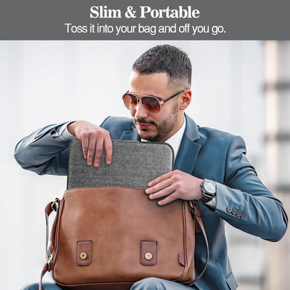 MoKo 7-8 Inch Tablet Sleeve Bag, Polyester Pouch Cover Case Fits iPad mini (A17 Pro) 8.3" 2024, iPad mini 6/5/4/3/2/1, Samsung Galaxy Tab S2 8.0, Tab A 8.0, ZenPad Z8s 7.9,Black