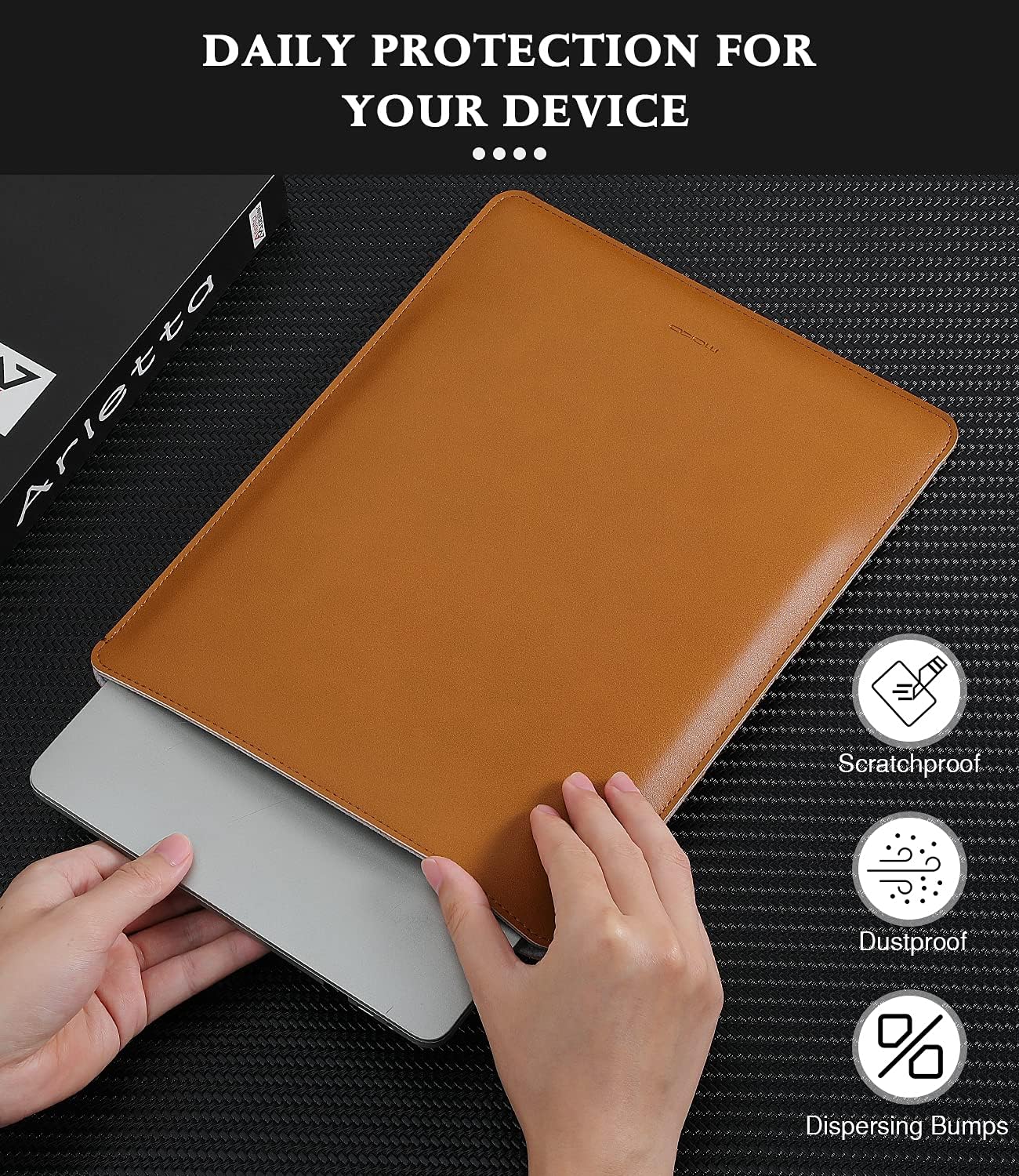 MoKo 9-11 Inch Tablet Sleeve, PU Leather Briefcase Slim Stylish Case Fits New 11-inch iPad Air M4 2026/iPad Pro M5, Air 5/4th 10.9, 10th Gen 10.9, 9/8. Gen 10.2, Tab S8/S9 11, Midnight Green
