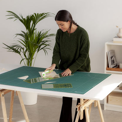 Elan Cutting Mat 36x72 Green, Extra Large Self Healing Cutting Mat 36 x 72 Inch, 5-Ply Craft Board Green, Hobby Board for Sewing and Quilting