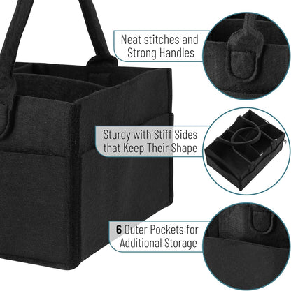 Mr. Pen- Baby Diaper Caddy Organizer, Gray, Medium, Nursery Storage Bin and Car Organizer for Diapers and Baby Wipes