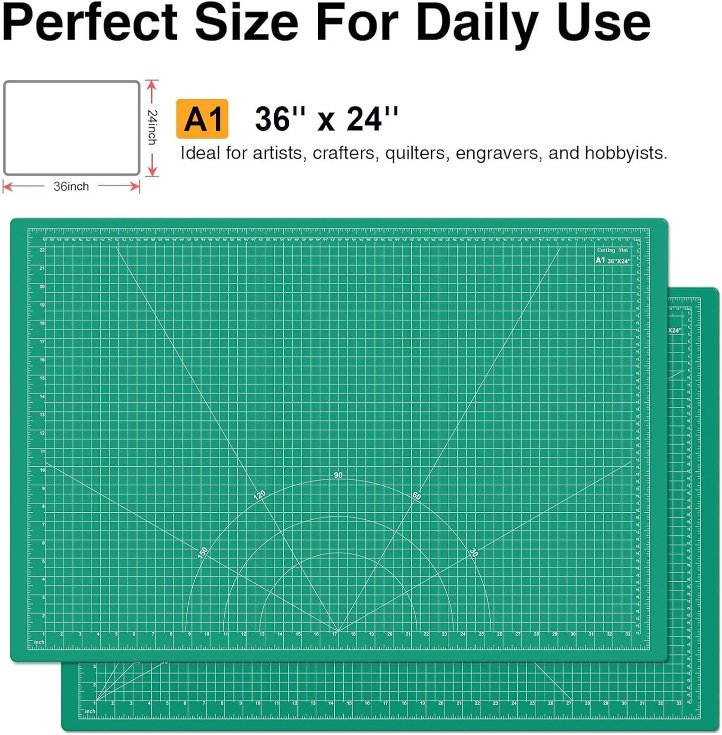 DIYSELF Cutting Mat 12in×18in, Cutting Mats for Crafts, Self Healing Cutting Mat A3, Fabric Cutting Mats Double Side for Sewing, Quilting, Craft Mat for Desktop, Matting & Mounting Materials
