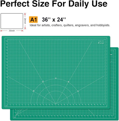 DIYSELF Cutting Mat 12in×18in, Cutting Mats for Crafts, Self Healing Cutting Mat A3, Fabric Cutting Mats Double Side for Sewing, Quilting, Craft Mat for Desktop, Matting & Mounting Materials