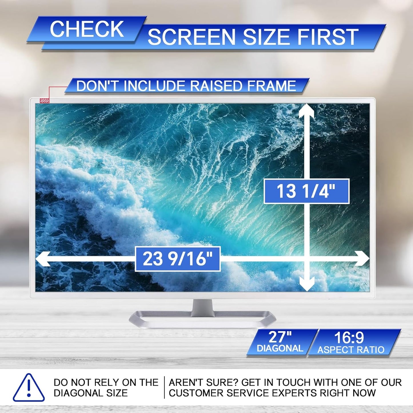 [2 Pack] 27 Inch Computer Privacy Screen , 16:9 Aspect Ratio Monitor Privacy Filter with Anti-Glare, Anti-Blue Light & Anti-Spy Protection, Removable Anti-Scratch Screen Protector for 27-Inch Widescreen Monitors