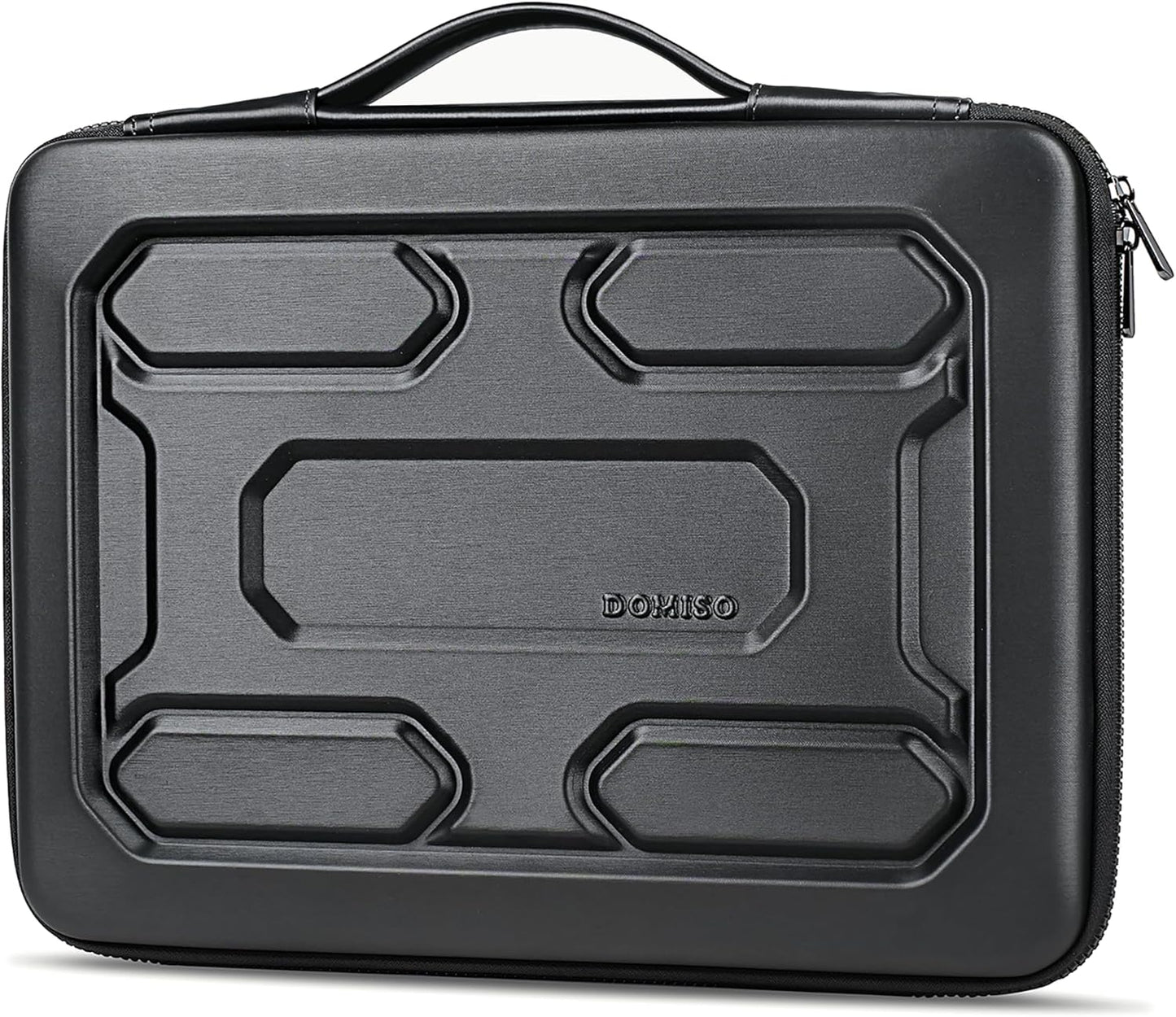DOMISO 15.6 inch Laptop Sleeve with Handle Shockproof Computer Bag Waterproof EVA Protective Carrying Case for 15.6" Lenovo Yoga 720 IdeaPad 310 320 ThinkPad T570/Dell Inspiron 15/HP Envy 15, Black