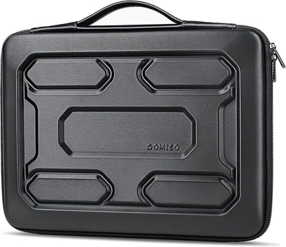 DOMISO 15.6 inch Laptop Sleeve with Handle Shockproof Computer Bag Waterproof EVA Protective Carrying Case for 15.6" Lenovo Yoga 720 IdeaPad 310 320 ThinkPad T570/Dell Inspiron 15/HP Envy 15, Black