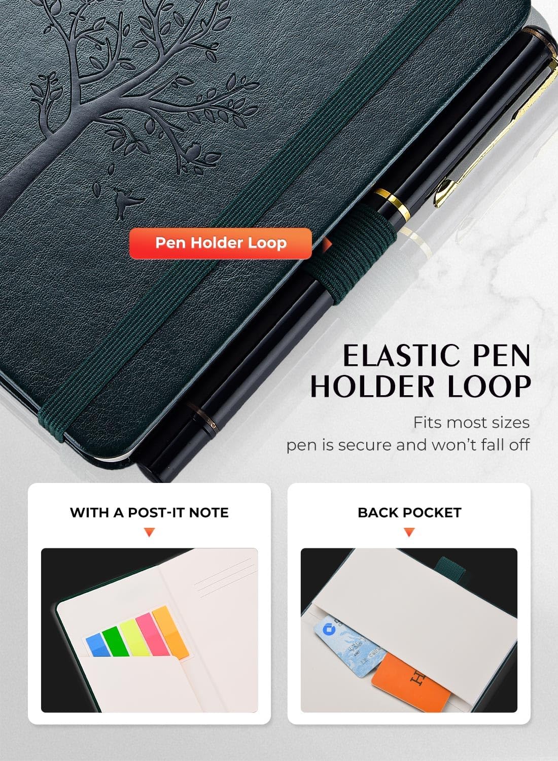 AISBUGUR Pocket Notebook, Small Notebook, 2-Pack Total 320 Pages,3.7" x 5.7" Pocket Notebook (2 Pack, Black1)