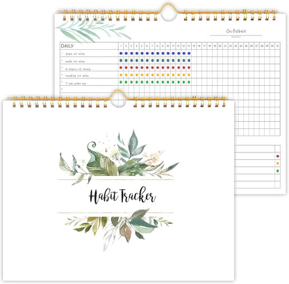 Habit Tracker Calendar- 12 Months Undated Daily, Weekly & Monthly Habit Tracker Journal, Writable Habits Track Calendar for Goal Setting, Boost Productivity, Workout Motivation & Self Care Tool