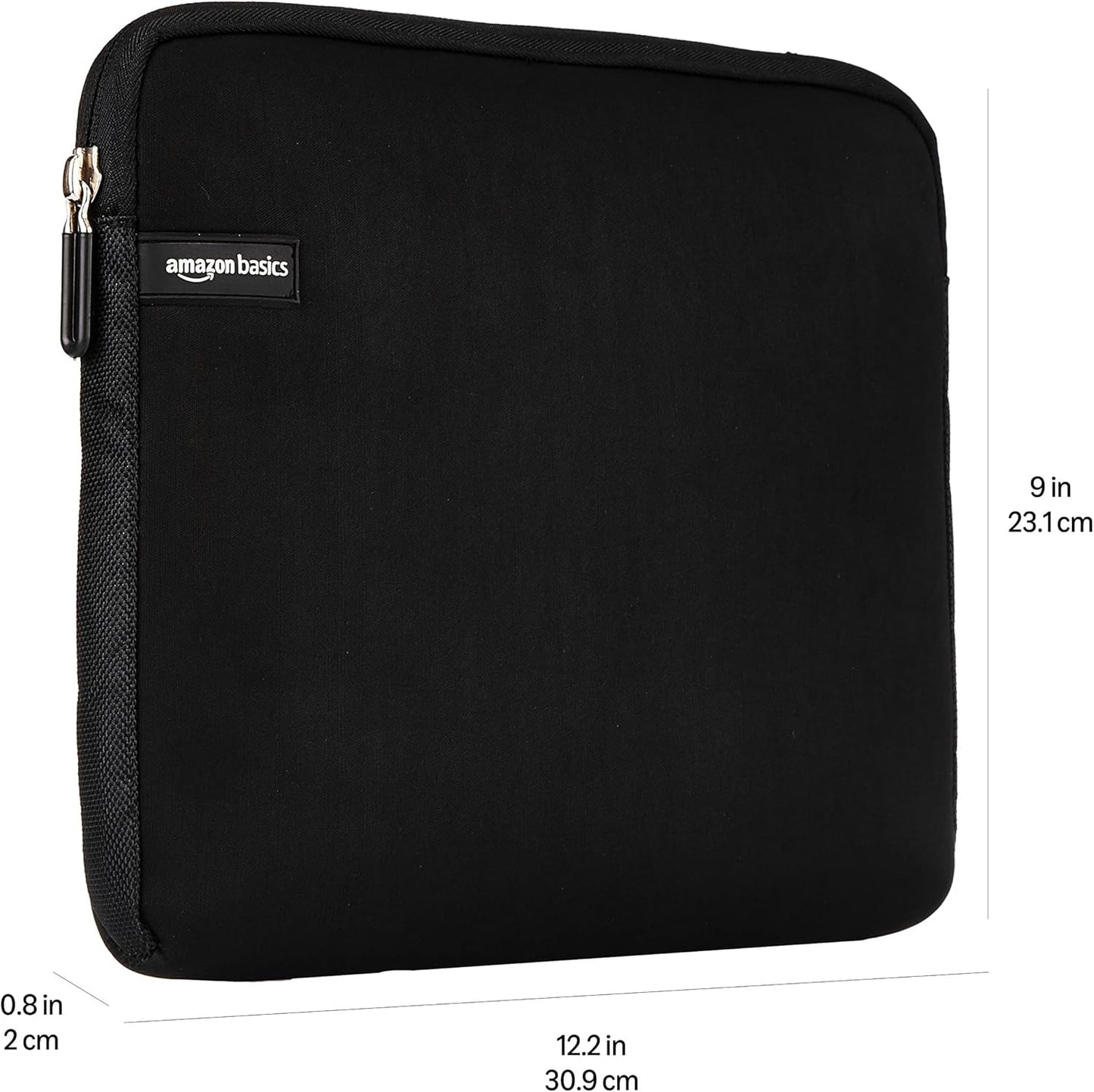Amazon Basics 11.6 inch Laptop Sleeve, Protective Case with Zipper - Black