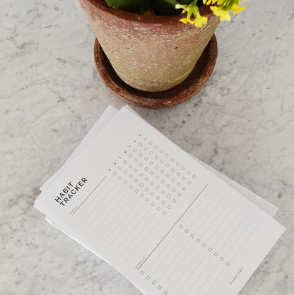 Habit Tracker Planning Pad 5.5 x 8.5"" To-Do List Notepad with Task Organizer. Perfect for office, home and work organization. 50 tear off sheets by Todaisy Paper., White