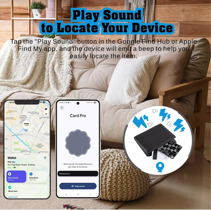 2026 New Wallet Tracker for Both iOS & Android Phones, Dual System Rechargeable Tracking Card Compatible with Apple Find My & Google Find Hub Device for Luggage, Passport, Purse Gift