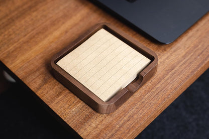 MUUJEE Wooden Desk Pen Pencil Organizer - 7.5 x 3.75 for Work Teacher Dad Wood Pencils Tray Work Minimalist Rustic, Gift for The Man who has it All