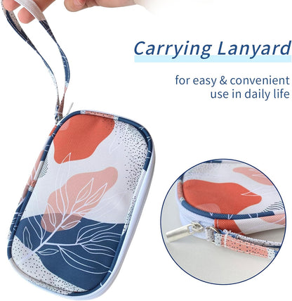 Electronics Organizer Travel Case, Cable Organizer Travel Essentials Tech Pouch,Suitable for Charger, Cable, Phone，Flash Drive,Bohemian leaves