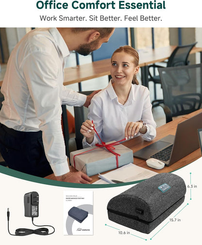 Snailax Heated Foot Rest Under Desk at Work, FSA Eligble Desk Foot Stool with Heat & Vibration Massage, Adjustable Height, 2 Heat Levels Foot Warmer Feet Heater for Office Chair, Gaming Home Use