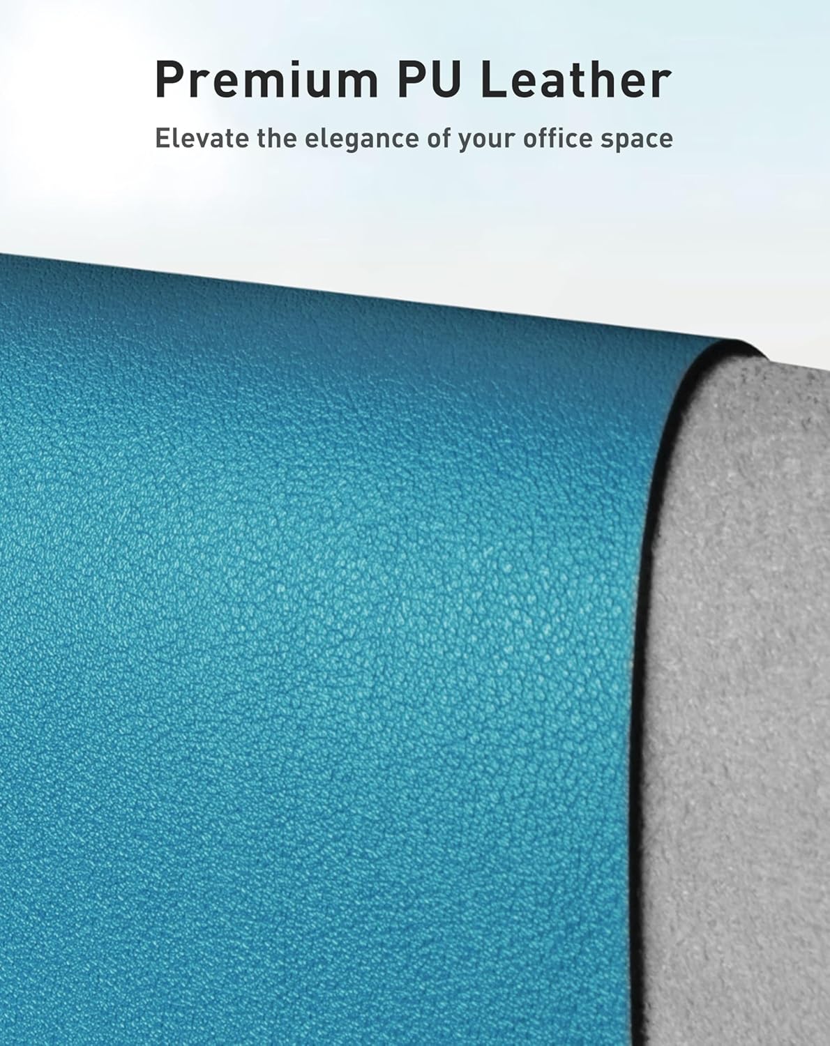 Aothia Leather Office Desk Pad Protector, Non-Slip PU Leather Desk Blotter, Waterproof Laptop Writing Mouse Pad for Office and Home, Black, 31.5" x 15.7" - Colors B