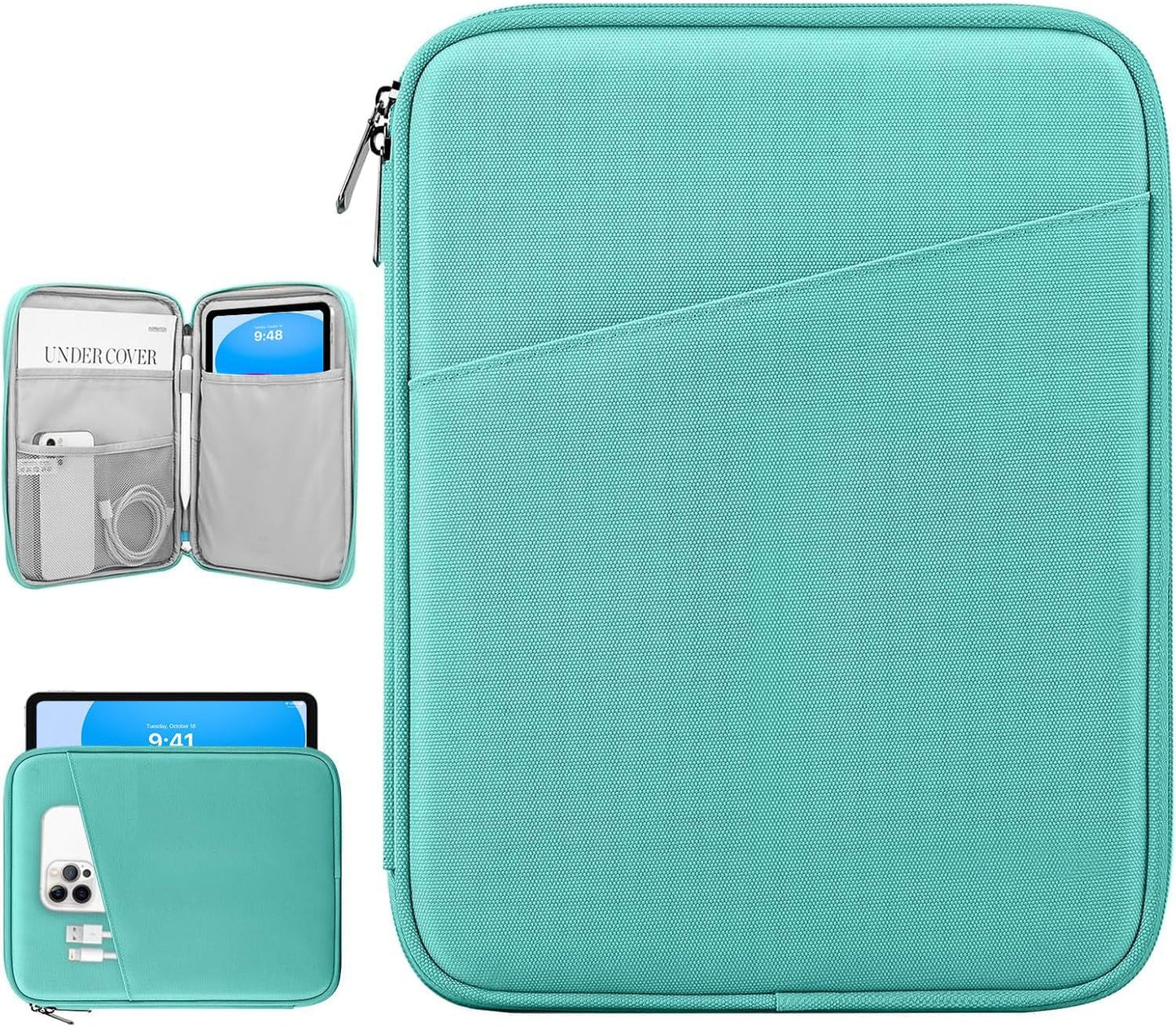 Dadanism 9-11" Tablet Sleeve Bag Carrying Case for iPad (A16) 11th Gen 11", iPad 10th Gen 10.9" Air 5/4, iPad Air M4/Pro 11", iPad 9/8/7th, Galaxy Tab A11+ Plus 11", Remarkable 2 10.3", Black