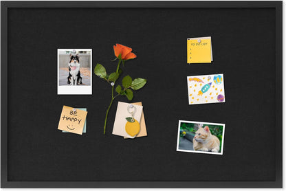 DAHAPYBOO Cork Board with Linen White,Bulletin Board 17"x12" Hanging Corkboards for Office Home School Message Board or Vision Board Decoration.