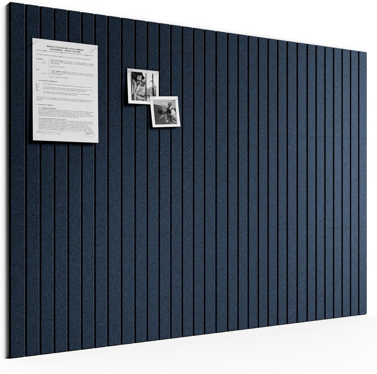 Bumusty Large Cork Board Alternative-48 x 36" Felt Bulletin Board Tiles, with 30 Pushpins, 70 Adhesive Tabs, Fine-Stripe 12-Pack, Cork Boards for Office Push Pin Board Felt Board-Oatmeal