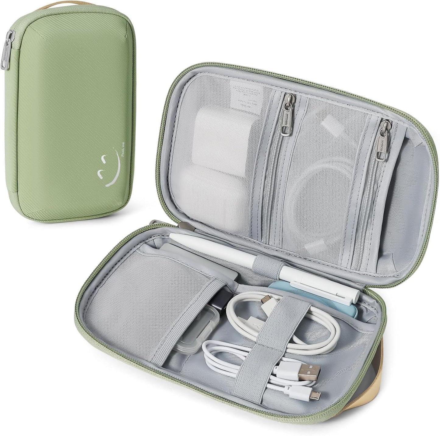 Travelkin Travel Cord Organizer, Small Electronic Organizer Travel Case, Cable Organizer Bag For Cords,Chargers Phone, Sd Card,Usbs (Black)