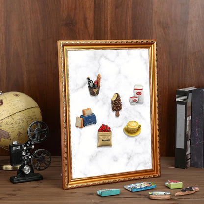 1 Pcs Large Magnetic Display Board Gifts 17.5" x 13.7" Marble Magnet Bulletin Board for Wall Souvenir Fridge Magnets Collection Display Notes, Photos, Memo Frame for Wall Table Refrigerator