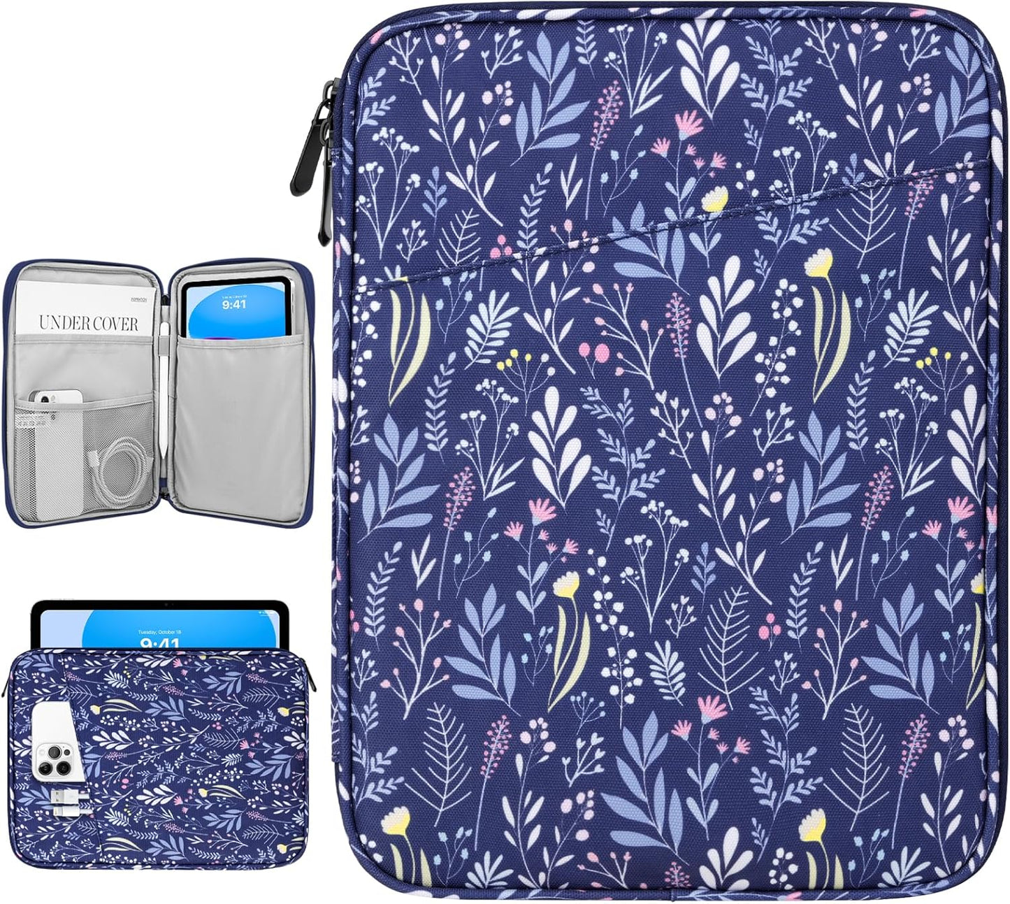 Dadanism 9-11" Tablet Sleeve Bag Carrying Case for iPad (A16) 11th Gen 11", iPad 10th Gen 10.9" Air 5/4, iPad Air M4/Pro 11", iPad 9/8/7th, Galaxy Tab A11+ Plus 11", Remarkable 2 10.3", Black