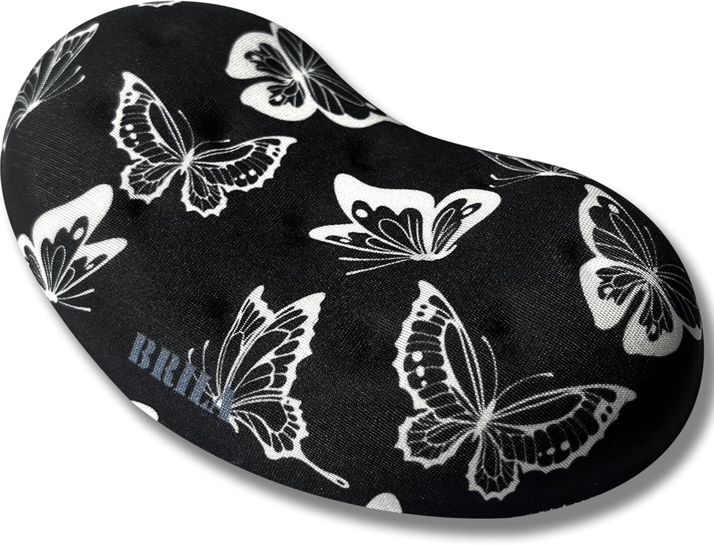 BRILA Ergonomic Memory Foam Mouse Wrist Rest Support Pad Cushion for Computer, Laptop, Office Work, PC Gaming - Massage Holes Design - Wrist Pain Relief (Black Mouse Wrist Rest)