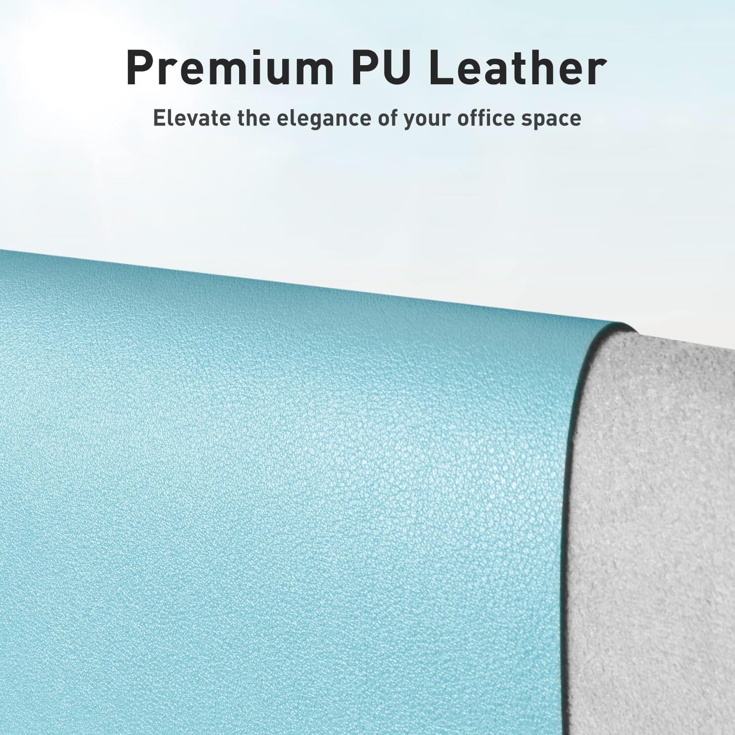 Aothia Leather Desk Pad Protector, Mouse Pad, Office Desk Mat, Non-Slip PU Leather Desk Blotter, Laptop Desk Pad, Waterproof Desk Writing Pad for Office and Home(Dark Blue,31.5" x 15.7") - Colors B